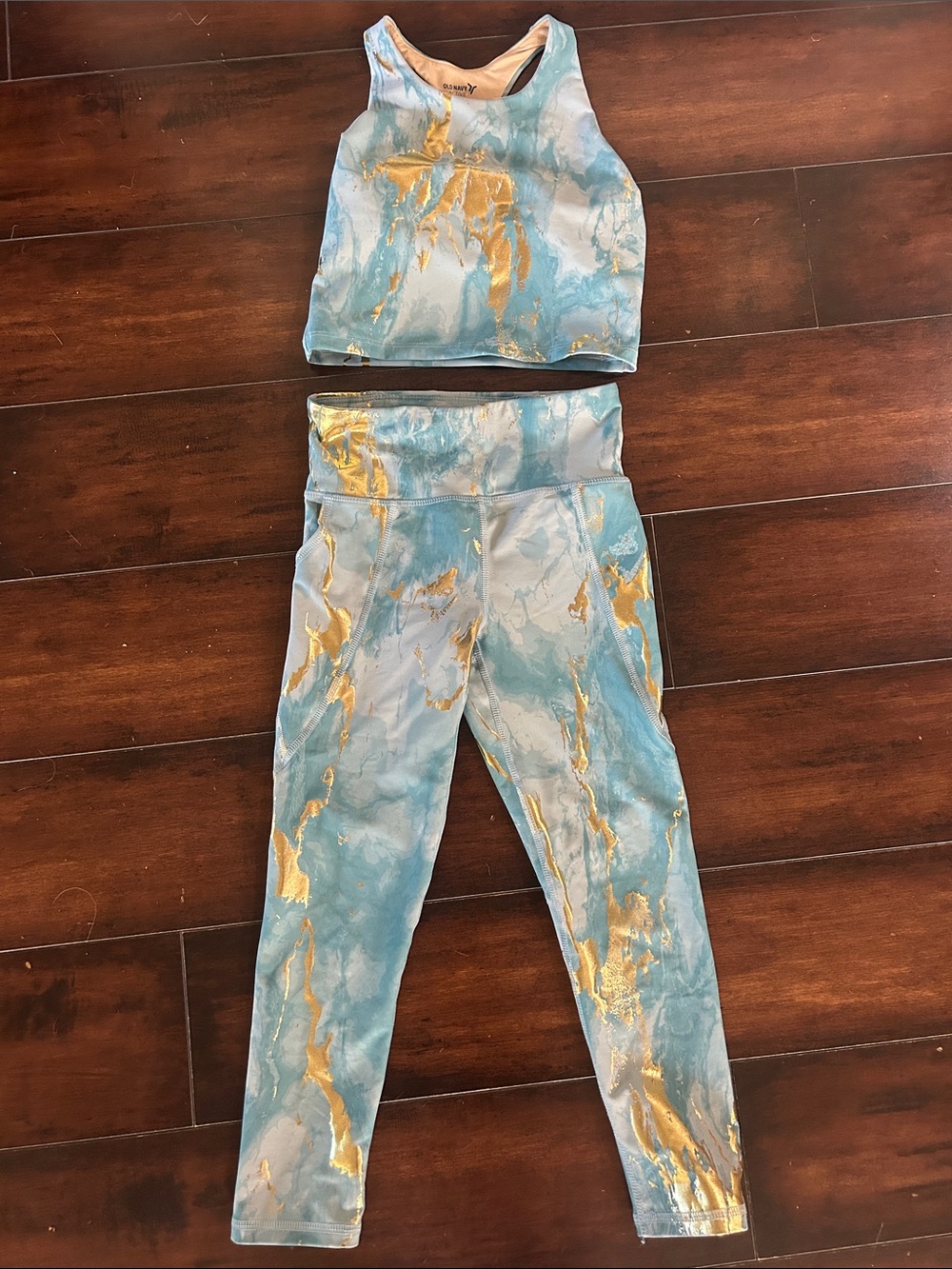 Old Navy Blue and Gold Marble Kids Matching Set